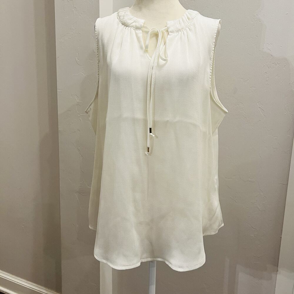 New York & Company Stretch Sleeveless Keyhole Women's Top Size XL